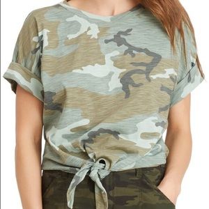 Sanctuary Cuffed Tie Camo T-Shirt - M
